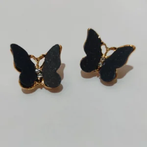 black butterfly earrings