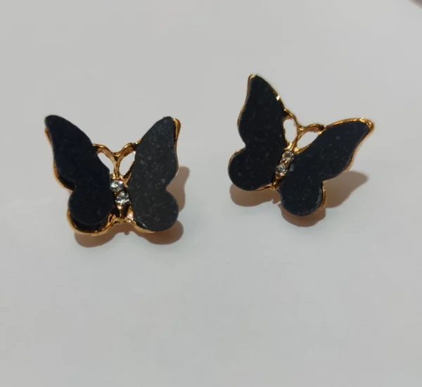 black butterfly earrings