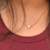 heart solitaire neckpiece