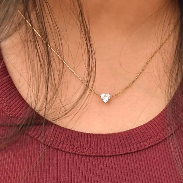 heart solitaire neckpiece